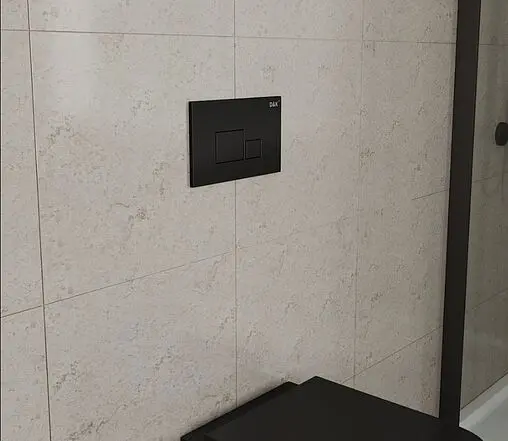 Клавиша смыва для унитаза D&amp;K Quadro DB1519025 черный матовый