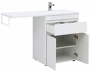 Тумба-умывальник напольная над стиральной машиной Aquanet Токио 130 R белый 00236917+00235502, 4