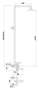 Душевая система со смесителем для ванны Timo Beverly бронза SX-2060 antique, 2