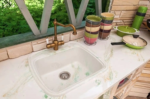 Смеситель для кухни с подключением к фильтру Omoikiri Tottori-AB античная латунь 4994009