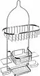 Полка с подставкой для стаканов Milardo Shelf хром 014W050M44