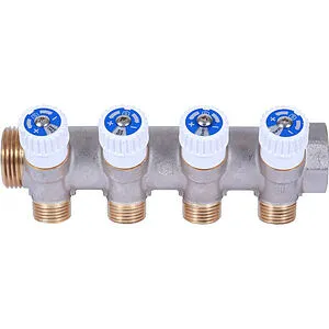 Коллектор регулирующий проходной 4 отвода 1&quot;в/н x ½&quot;н Stout SMB 6852 011204, 1