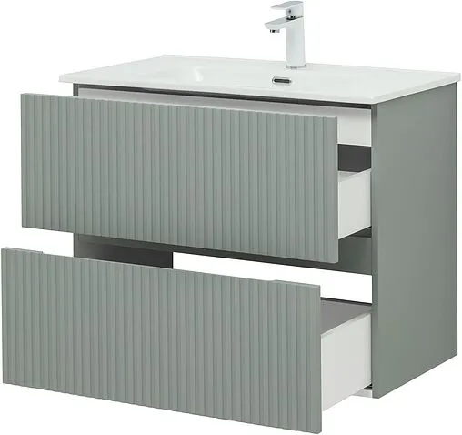 Тумба-умывальник Aquanet Джейн 80 мисти грин 00313318+