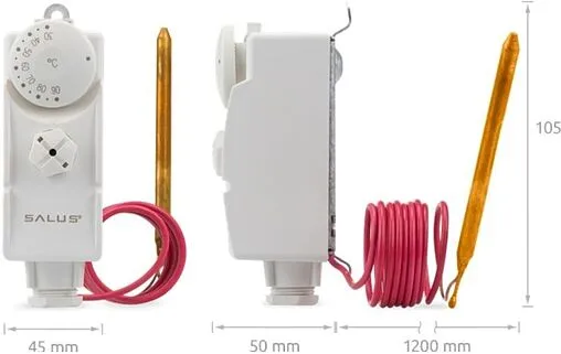 Механический термостат с капиллярной трубкой Salus PC белый AT10F