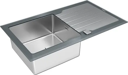 Мойка кухонная Teka Diamond RS15 1B 1D 86 нержавеющая сталь/серый камень 115100021