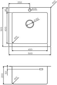 Мойка кухонная Omoikiri Amadare 50-IN нержавеющая сталь 4993766 Мойка кухонная Omoikiri Amadare 50-IN нержавеющая сталь 4993766, 2