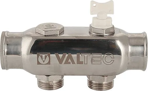 Коллектор распределительный проходной 5 отводов 1&quot;в/в x ¾&quot;ек Valtec VTc.505.SS.060505