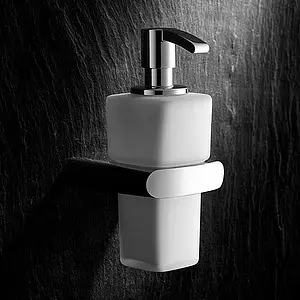 Дозатор для жидкого мыла Keuco Elegance new хром/белый 11653019000 Дозатор для жидкого мыла Keuco Elegance new хром/белый 11653019000, 5