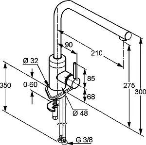 Смеситель для кухни Kludi L-ine хром 428140577 Смеситель для кухни Kludi L-ine хром 428140577, 2