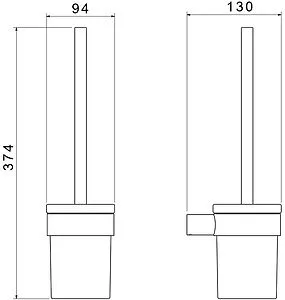 Ёршик для унитаза Aquatek Лира хром AQ4410CR, 2