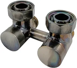 Узел нижнего подключения радиатора угловой М22x1.5 x ¾"ек Schlosser Exclusive Technoline 601000070 Узел нижнего подключения радиатора угловой М22x1.5 x ¾"ек Schlosser Exclusive Technoline 601000070, 1