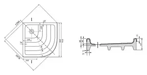 Поддон для душа Ravak Ronda-90 EX A207001320, 3