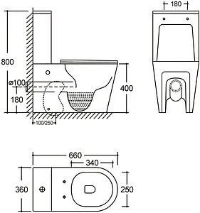 Чаша унитаза Aquanet Atago 3.0 C1 Tornado белый Чаша унитаза Aquanet Atago 3.0 C1 Tornado белый, 2
