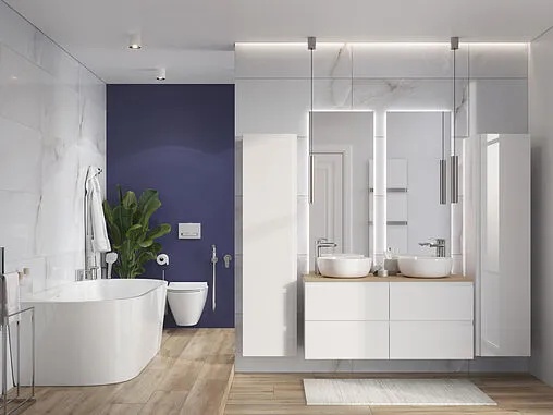 Смеситель на борт ванны на 3 отверстия Cersanit Moduo хром 64100