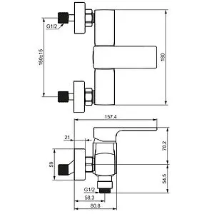 Смеситель для душа Damixa Gala чёрный матовый 532000300, 2