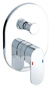 Смеситель для ванны скрытого монтажа Ravak Chrome CR 065.00 хром X070056, 1