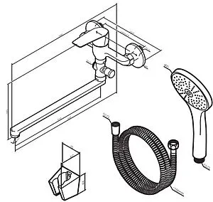 Смеситель для ванны с длинным изливом Am.Pm Gem чёрный матовый F90A90122 Смеситель для ванны с длинным изливом Am.Pm Gem чёрный матовый F90A90122, 2
