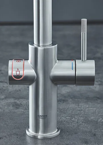 Смеситель для кухни с фильтром и встроенным нагревом воды Grohe Red II Duo суперсталь 30325DC1 Смеситель для кухни с фильтром и встроенным нагревом воды Grohe Red II Duo суперсталь 30325DC1