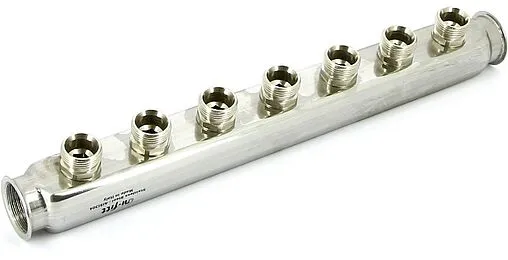 Коллектор распределительный проходной 7 отводов 1&quot;в/в x ¾&quot;ек Uni-fitt 430I4307