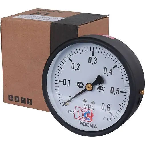 Манометр аксиальный Росма ТМ-510Т.00 100мм 6 бар ½&quot; 00000000906