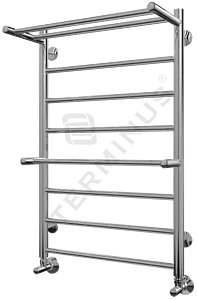 Полотенцесушитель водяной лесенка Terminus Анкона с полкой П8 500х801 полированная сталь 4670030723109, 2