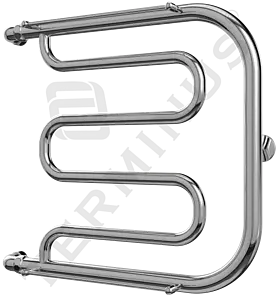 Полотенцесушитель водяной Terminus Фокстрот AISI 32х2 500х400 полированная сталь 4620768881275 Полотенцесушитель водяной Terminus Фокстрот AISI 32х2 500х400 полированная сталь 4620768881275, 2