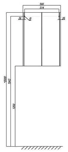 Шкаф двухстворчатый Aquaton Йорк 60 белый/дуб сонома 1A171303YOAD0