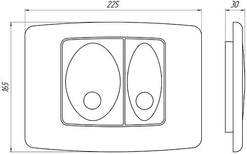 Комплект 5 в 1 Ани Пласт Элеганс WN1110 с кнопкой белый глянцевый