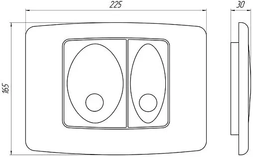 Комплект 5 в 1 Ани Пласт Элеганс WN1111 с кнопкой хром глянцевый