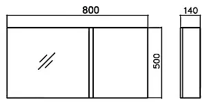 Шкаф-зеркало BelBagno Luce 80 белый BB800PAC/BL, 4