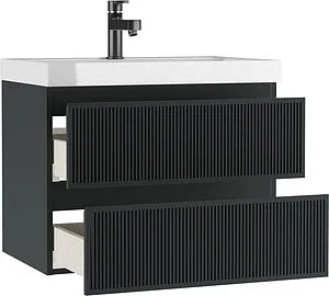 Тумба-умывальник подвесная Домино Tower 70 графит DT2501T+4670142930037, 3