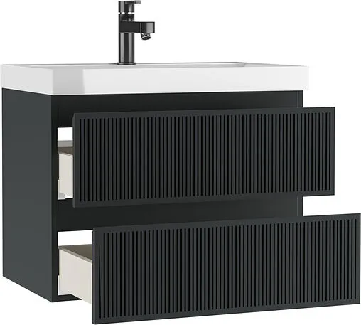 Тумба-умывальник подвесная Домино Tower 70 графит DT2501T+4670142930037