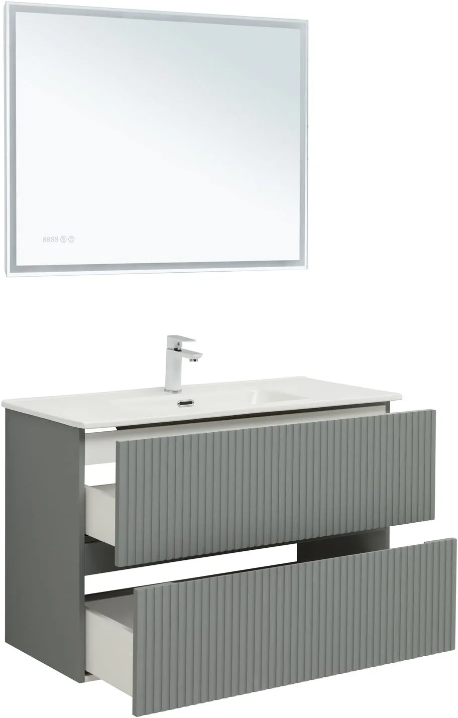 Тумба-умывальник Aquanet Джейн 100 мисти грин 00313320+