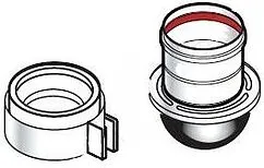 Переходной комплект на раздельные трубы Ø 60/100 x 80/80мм De Dietrich HX 30 100016413