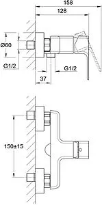Смеситель для душа Cersanit Geo хром 63041 Смеситель для душа Cersanit Geo хром 63041, 2