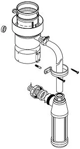 Конденсатоотводчик стартовый Ø 80/125мм Protherm 0020202466, 1