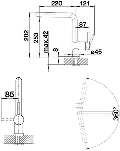 Смеситель для кухни Blanco Linus хром 514019 Смеситель для кухни Blanco Linus хром 514019, 2