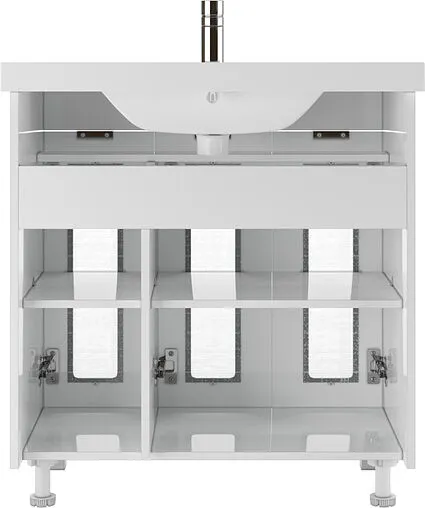 Тумба-умывальник напольный Айсберг Кристалл 80 белый DA1803T+1WH302251