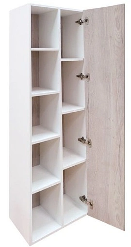 Шкаф-пенал напольный Comforty Ганновер 45 дуб дымчатый/белый 00004142377CF