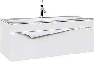 Тумба-умывальник подвесная Clarberg Papyrus Т12м 120 белый PAP0112+Pap.12.04. WG Тумба-умывальник подвесная Clarberg Papyrus Т12м 120 белый PAP0112+Pap.12.04. WG, 1
