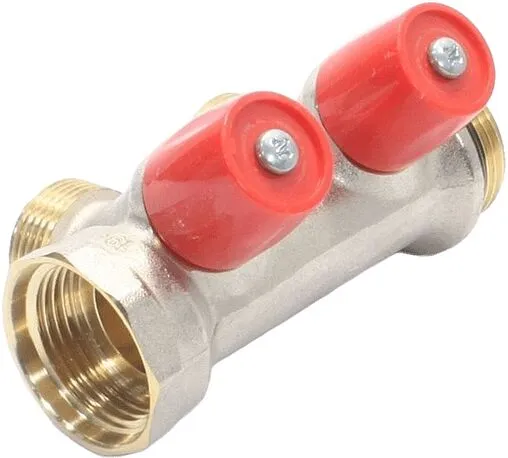 Коллектор регулирующий проходной 2 отвода красный 1&quot;в/н x ¾&quot;ек General Fittings 6300E7N1005R2A