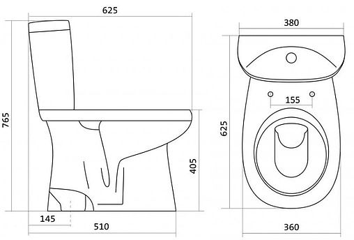 Унитаз-компакт Santek Анимо белый 1WH110038
