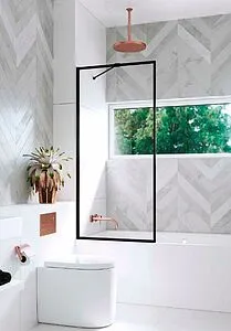 Шторка на ванну 500мм прозрачное стекло Radaway Modo PNJ Black 50 Frame 10006050-54-56, 1