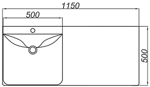 Раковина Aqwella Forma 115 L белый FOR.11.04.D-L