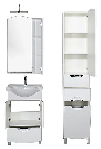 Шкаф-зеркало Aquanet Асти 55 белый 180073