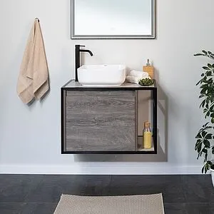 Тумба под умывальник подвесная Aquanet Nova Lite LOFT 75 L дуб рошелье 00261654, 5