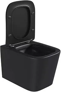 Унитаз подвесной безободковый Hansmann keramik Kvadro Black черный матовый УНИ0019, 4