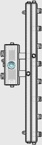Распределительный коллектор 4 контура с гидрострелкой 1¼&quot;н x 1&quot;н Cевер-V4 1925013