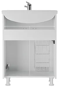 Тумба-умывальник напольная Айсберг Классик 60 белый DA1025T+4620008192772, 5