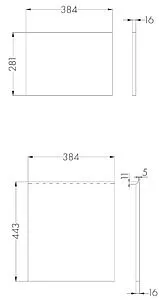 Фасад для тумбы Aquaton Лондри 40 дуб сантана 1A274901LH0C0, 2